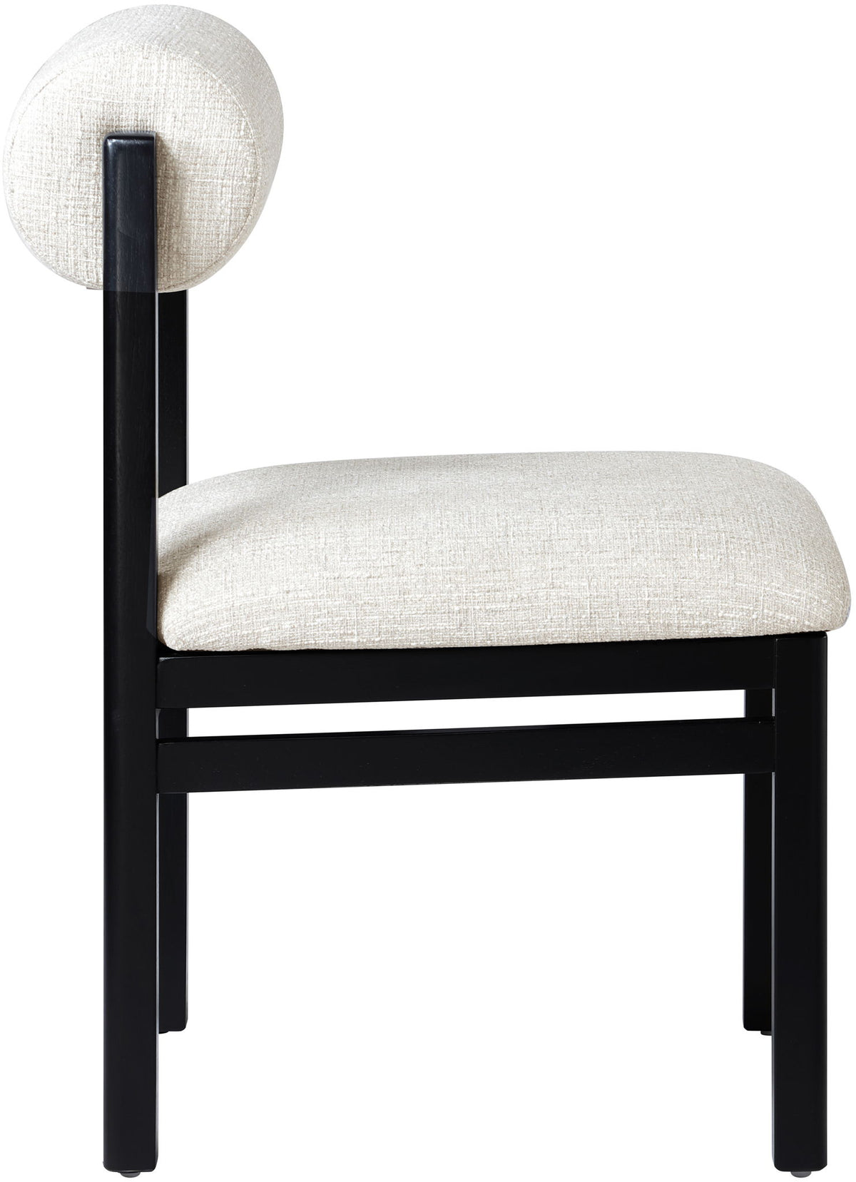 Roundhill - Fabric Dining Chair (Set of 2) - Black Frame
