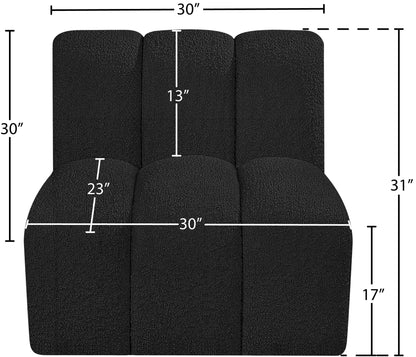 Arc - Boucle Fabric Straight Chair
