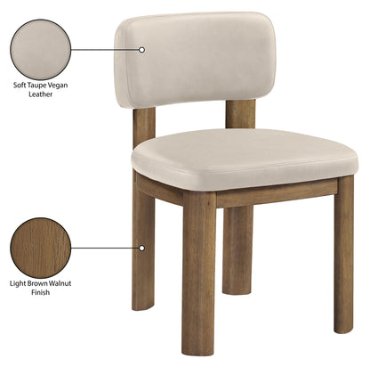 Paloma - Vegan Leather Upholstered Dining Chair (Set of 2) - Brown Frame