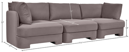 Hammond - Velvet Performance Fabric Upholstered 3 Piece Sofa