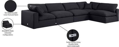 Comfy - 5 Piece Linen Modular Sectional