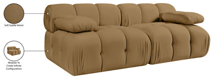 Orin - Velvet Performance Fabric Upholstered 2 Piece Modular Sofa