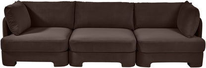 Hammond - Velvet Performance Fabric Upholstered 3 Piece Sofa