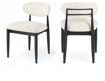 Riccio - Fabric Dining Side Chair (Set of 2) - Black Frame