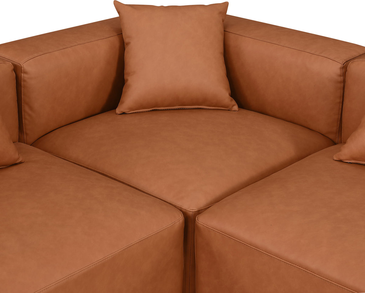 Cube - 8 Piece Modular Sectional - Cognac