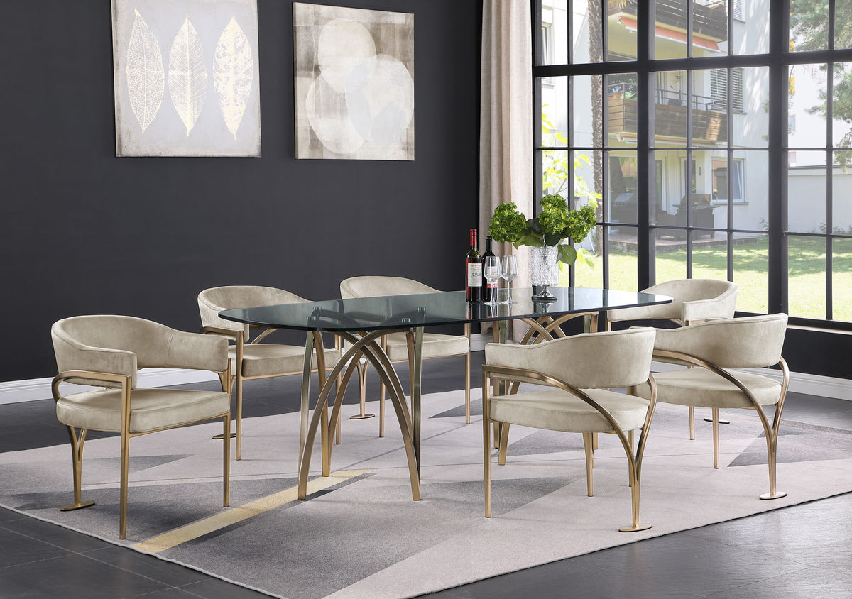 Madelyn - Dining Chair (Set of 2) - Brushed Brass