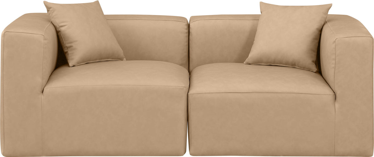 Cube - Modular 2 Piece Sofa - Tan