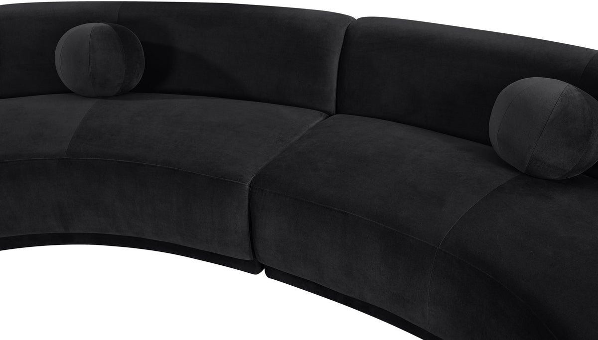Avra - 189" Velvet Performance Fabric Upholstered Sectional