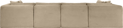 Shaggy - Fabric 6 Piece Modular U-Shaped Armless Sectional