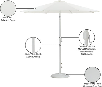 Fiji - Aluminum Patio Umbrella With Round White Base