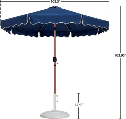 Amalfi - Patio Umbrella - White Base / Light Brown Pole