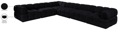 Orin - L-Shaped Velvet 6 Piece Modular Sectional