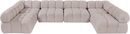 Orin - U-Shaped Velvet 6 Piece Modular Sectional