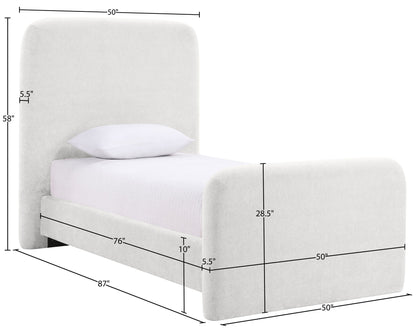 Fira - Chenille Fabric Upholstered Bed