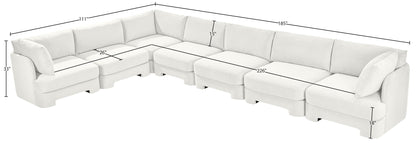Hammond - Velvet Performance Fabric Upholstered 7 Piece Sectional