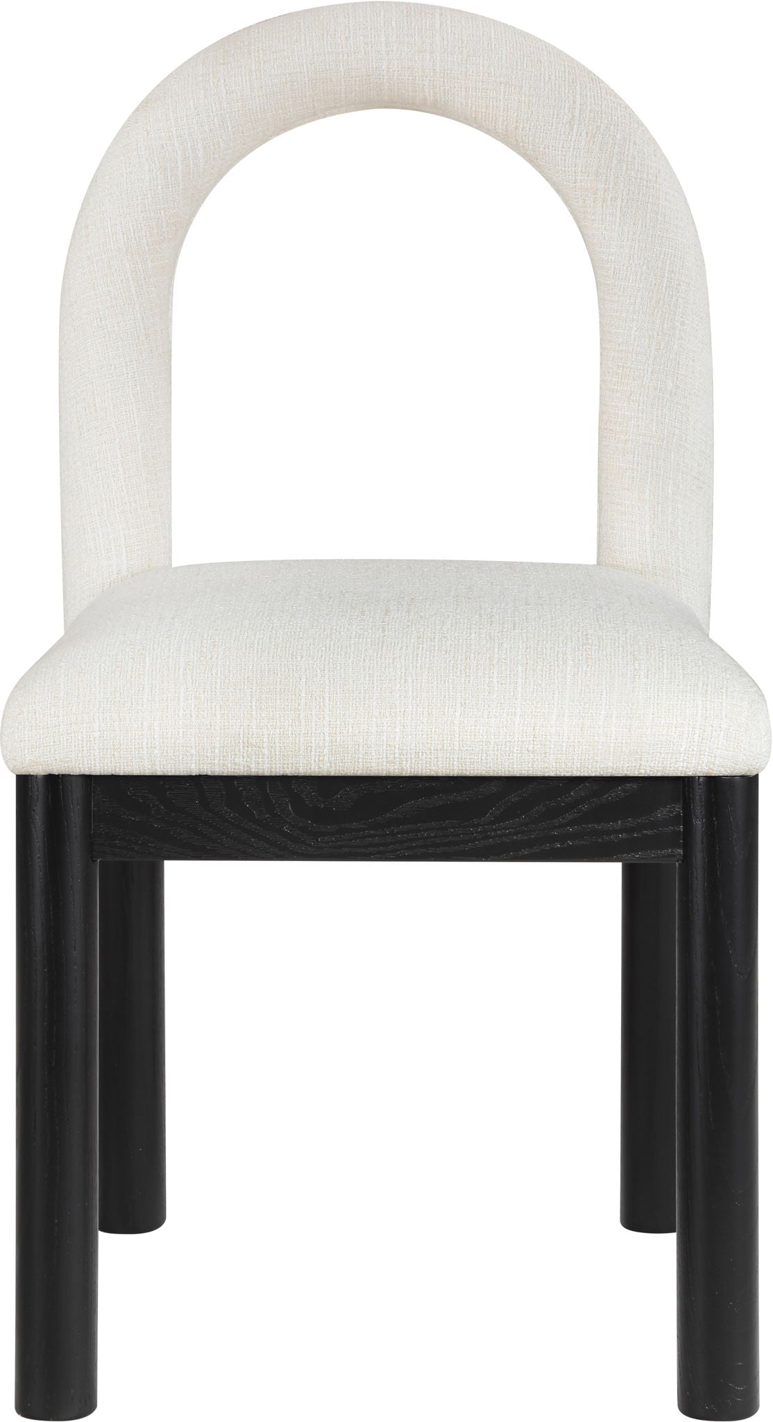 Conrad - Linen Dining Chair With Black Legs