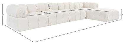 Orin - Fabric Velvet 5 Piece Modular Sectional