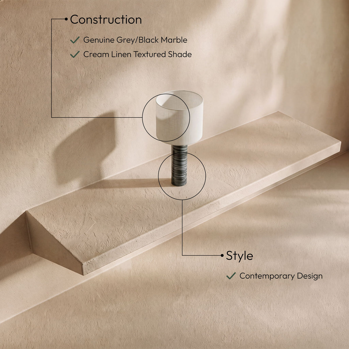 Titan - Textured Fabric Table Lamp