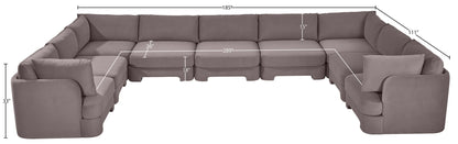 Hammond - Velvet Performance Fabric Upholstered 9 Piece Sectional
