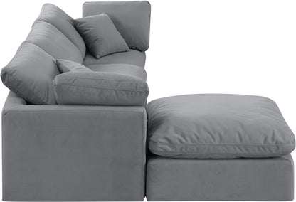 Indulge - Velvet 4 Piece Modular Sectional With Chaise