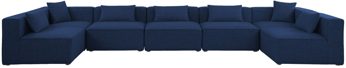 Cube - Linen 7 Piece Modular U-Shaped Sectional