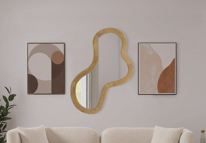 Oblique - Mirror - Wood