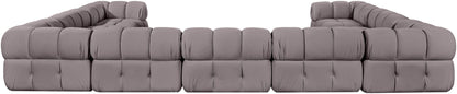 Orin - Velvet Performance Fabric Upholstered 9 Piece Sectional