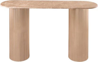 Cindra - Genuine Marble Top And Iron Base Console Table