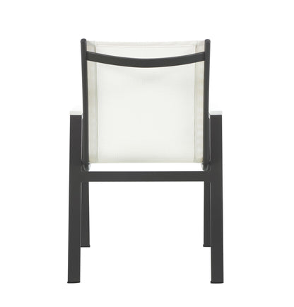 Nizuc - Outdoor Patio Dining Arm Chair With Gray Frame (Set of 2)