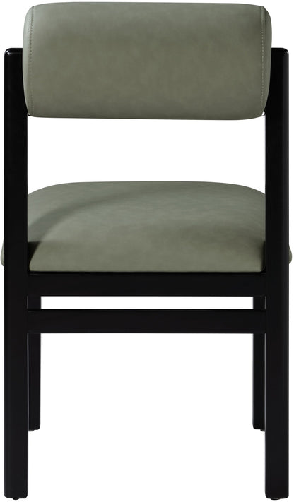 Roundhill - Faux Leather Dining Chair (Set of 2) - Black Frame