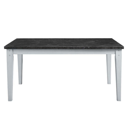 Lanton - Dining Table - Natural Marble & Antique White