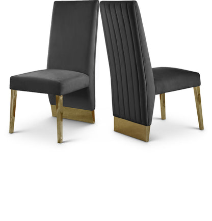 Porsha - Dining Chair with Gold Legs (Set of 2)