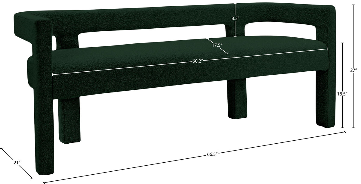 Athena - Boucle Fabric Bench