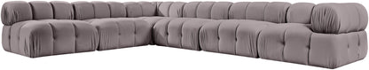 Orin - Velvet 6 Piece Modular L-Shaped Sectional