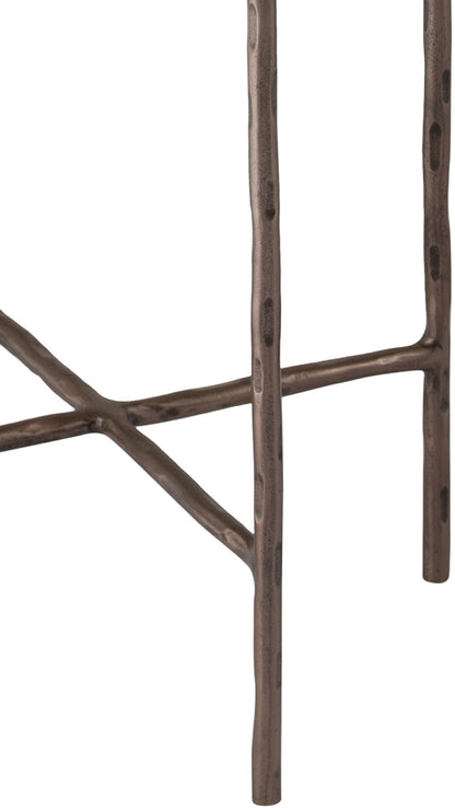 Vetra - Iron Base Bunching End Table - Bronze