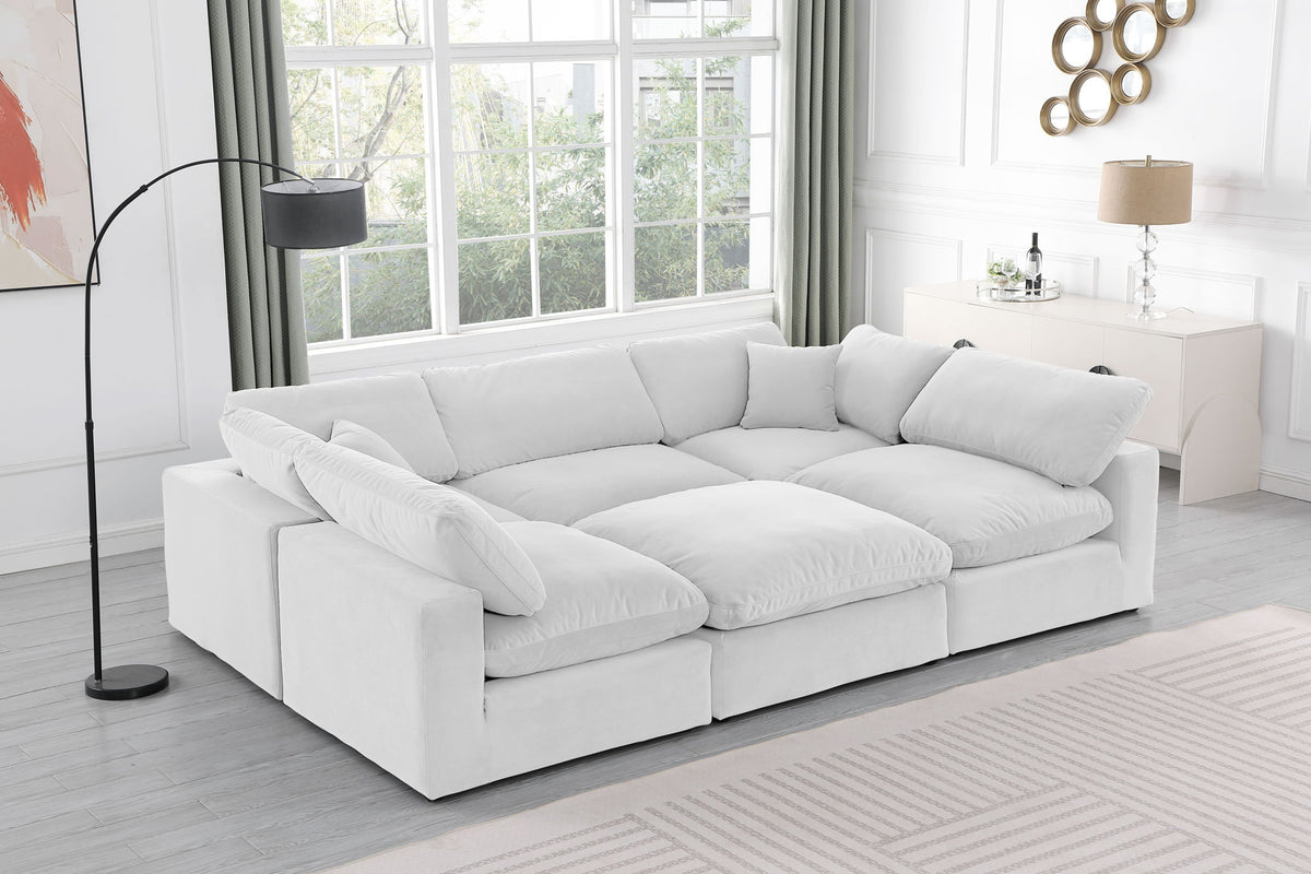 Comfy - 6 Piece Velvet Sectional
