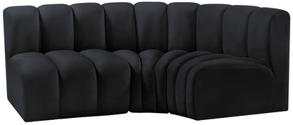 Arc - Velvet 3 Piece Sofa