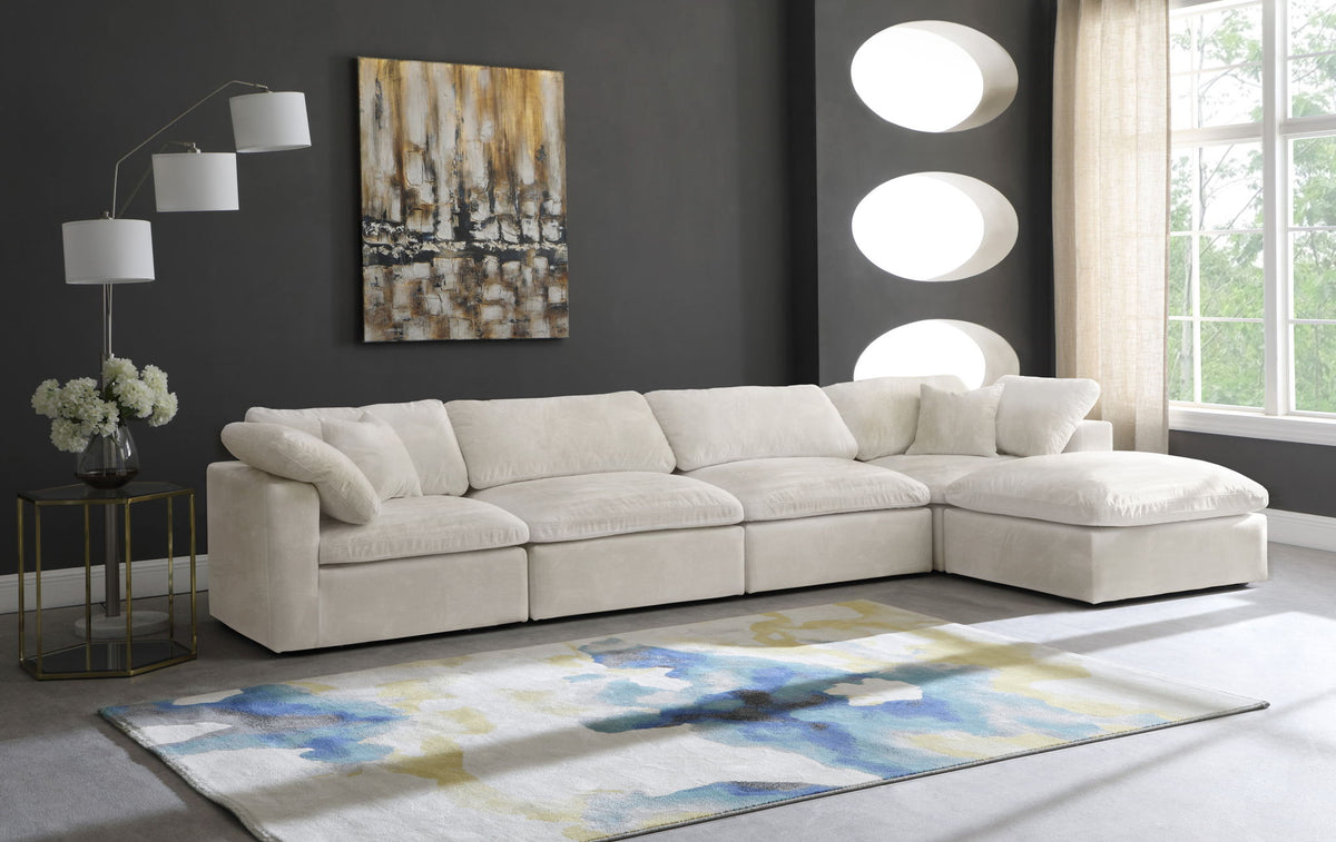 Cozy - 5 Piece Modular Sectional With Chaise