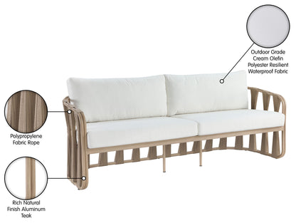 San Pietro - Resilient Waterproof Fabric 90.5" Upholstered Outdoor Patio Sofa