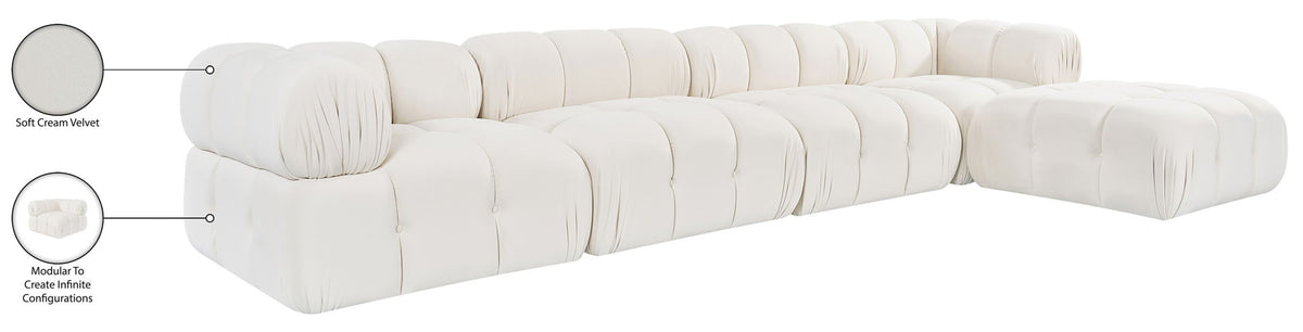 Orin - Fabric Velvet 5 Piece Modular Sectional