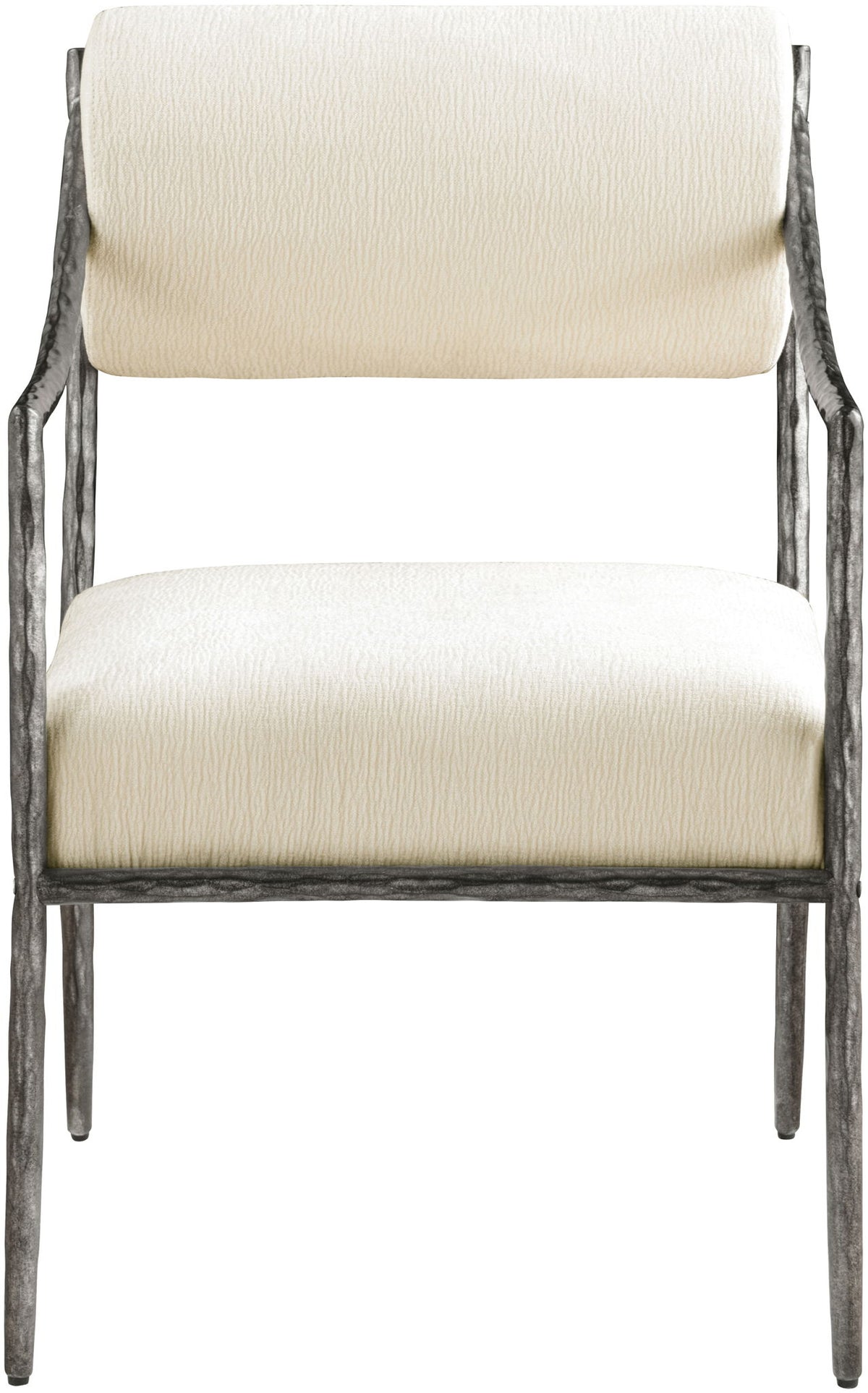 Bastille - Upholstered Dining Arm Chair (Set of 2) - Silver Frame