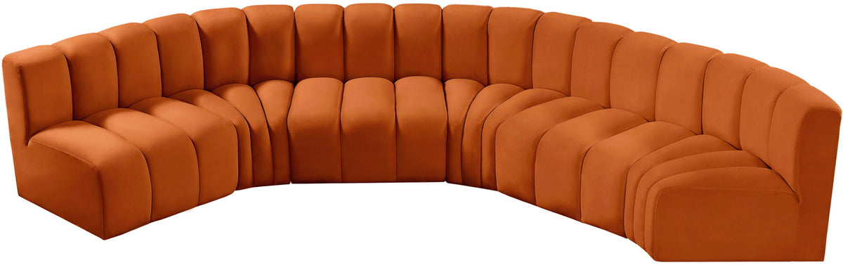 Arc - Velvet 6 Piece U-Shaped Modular Sofa