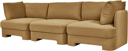 Hammond - Velvet Performance Fabric Upholstered 3 Piece Sofa
