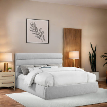 Adam - Linen Fabric Bed With 52" Headboard