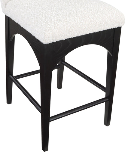 Waldorf - Boucle Stool With Black Legs