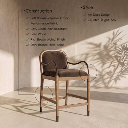 Cambria - Fabric Upholstered Counter Stool