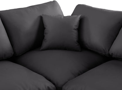 Comfy - 7 Piece Faux Leather Modular Armless Sectional