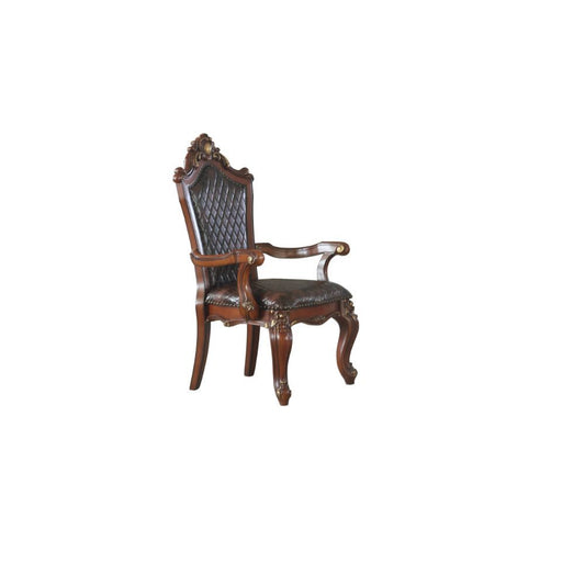 Picardy - Arm Chair (Set of 2) - Synthetic Leather & Honey Oak