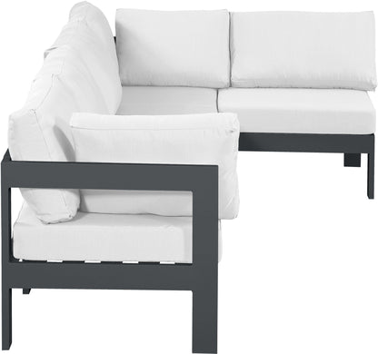Nizuc - Outdoor Patio 5 Piece Modular Sectional With Gray Frame