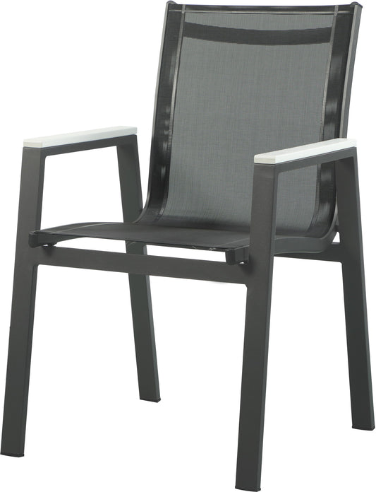Nizuc - Outdoor Patio Dining Arm Chair With Gray Frame (Set of 2)